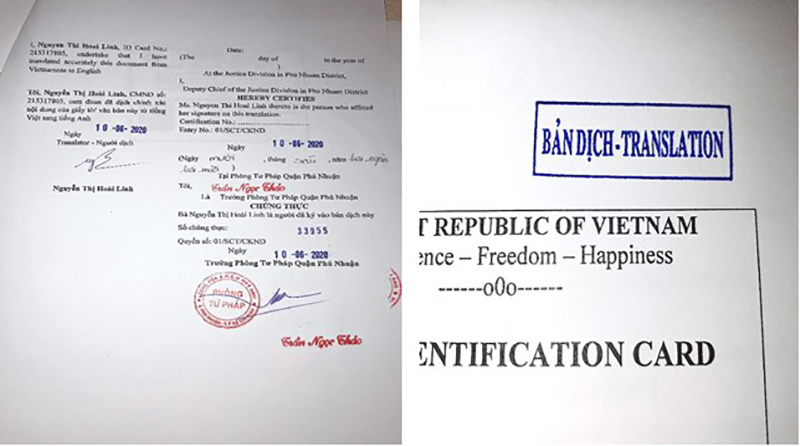Hướng dẫn dịch thuật công chứng Sở Tư Pháp Bản dịch công chứng tư pháp