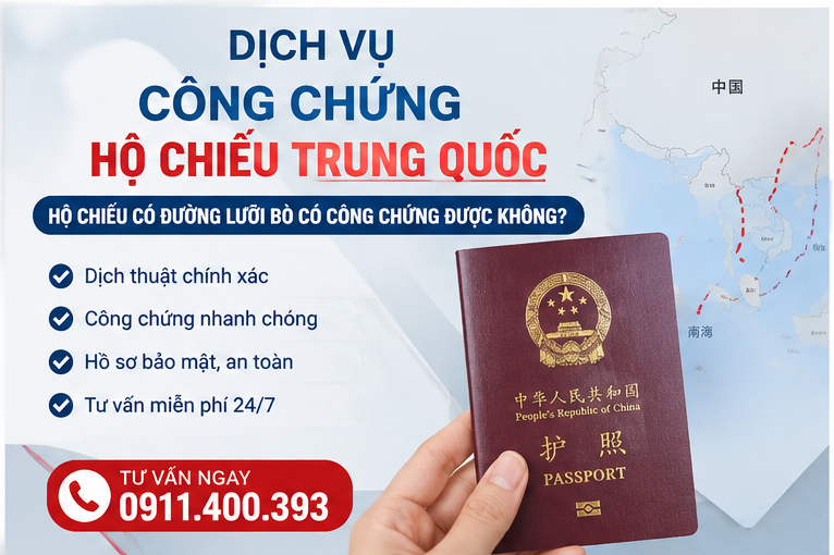 công chứng hộ chiếu Trung Quốc